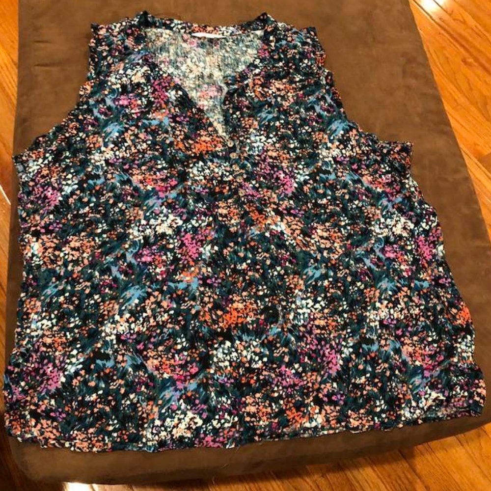 Short sleeve colorful women's top